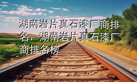 湖南岩片真石漆厂商排名，湖南岩片真石漆厂商排名榜