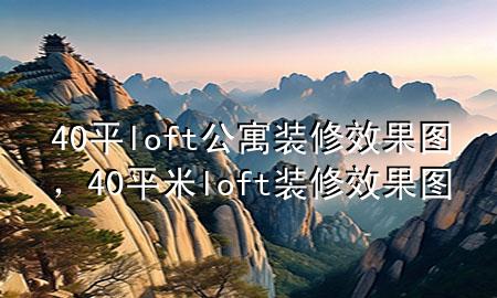 40平loft公寓装修效果图，40平米loft装修效果图